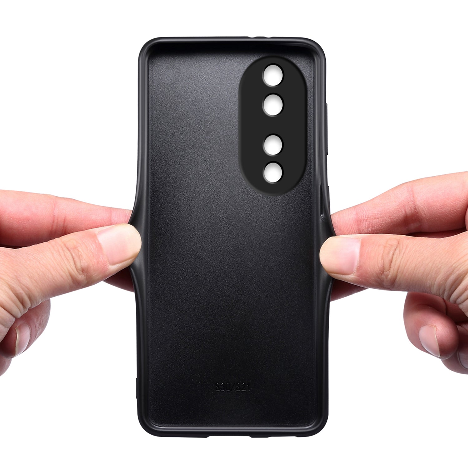 For Honor 90 Case PU+PC+TPU Hybrid Phone Shell with Calf Texture For Honor 90 Case PU+PC+TPU Hybrid Phone Shell with Calf Texture